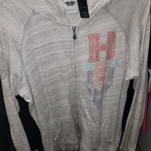 Harley-Davidson Gray Zip-Up Jacket